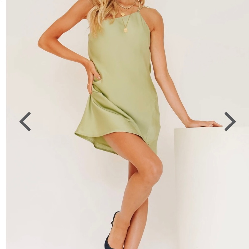 Wish you were here silky mini dress